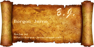 Borgos Jerne névjegykártya